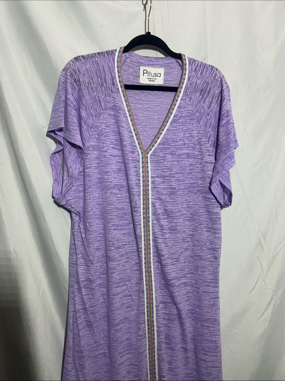 Pitusa Lavender Open-Front Knit Dress